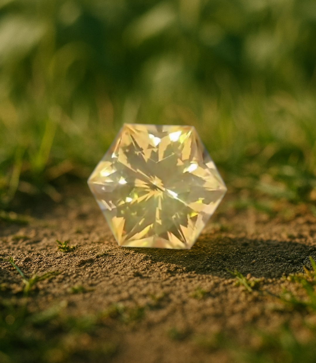 Gelber Saphir 1.43 ct Ceylon unbehandelt VS Qualität Fancy Cut