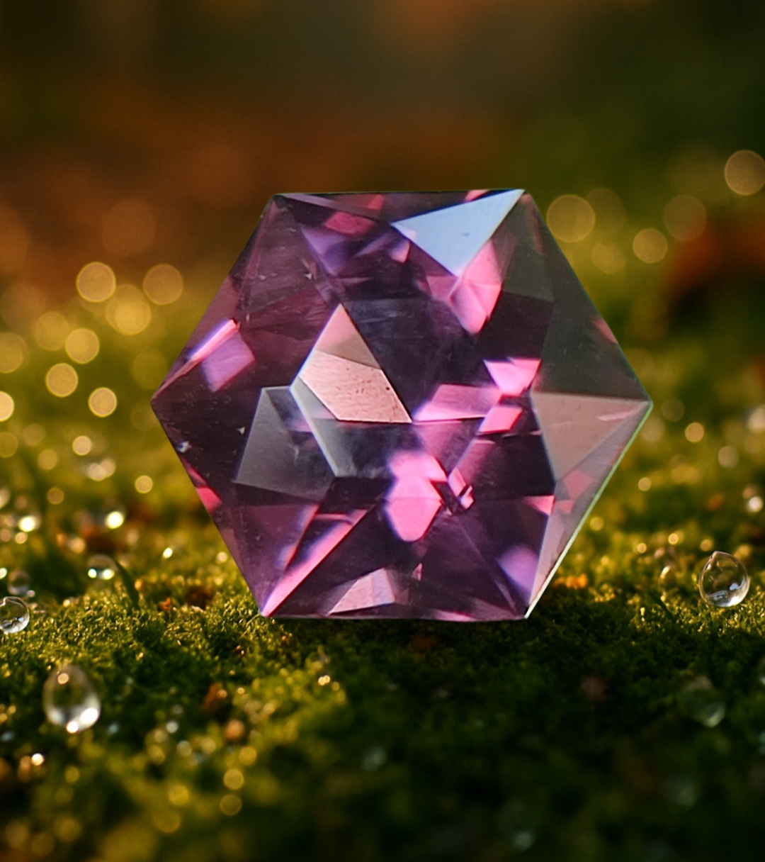 Purple Spinell 1.15 ct Ceylon unbehandelt VS Qualität Fancy Cut